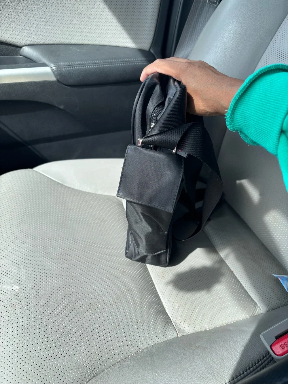 Vintage Y2K Prada Sport Linea Rossa Black Nylon Messenger Crossbody Bag